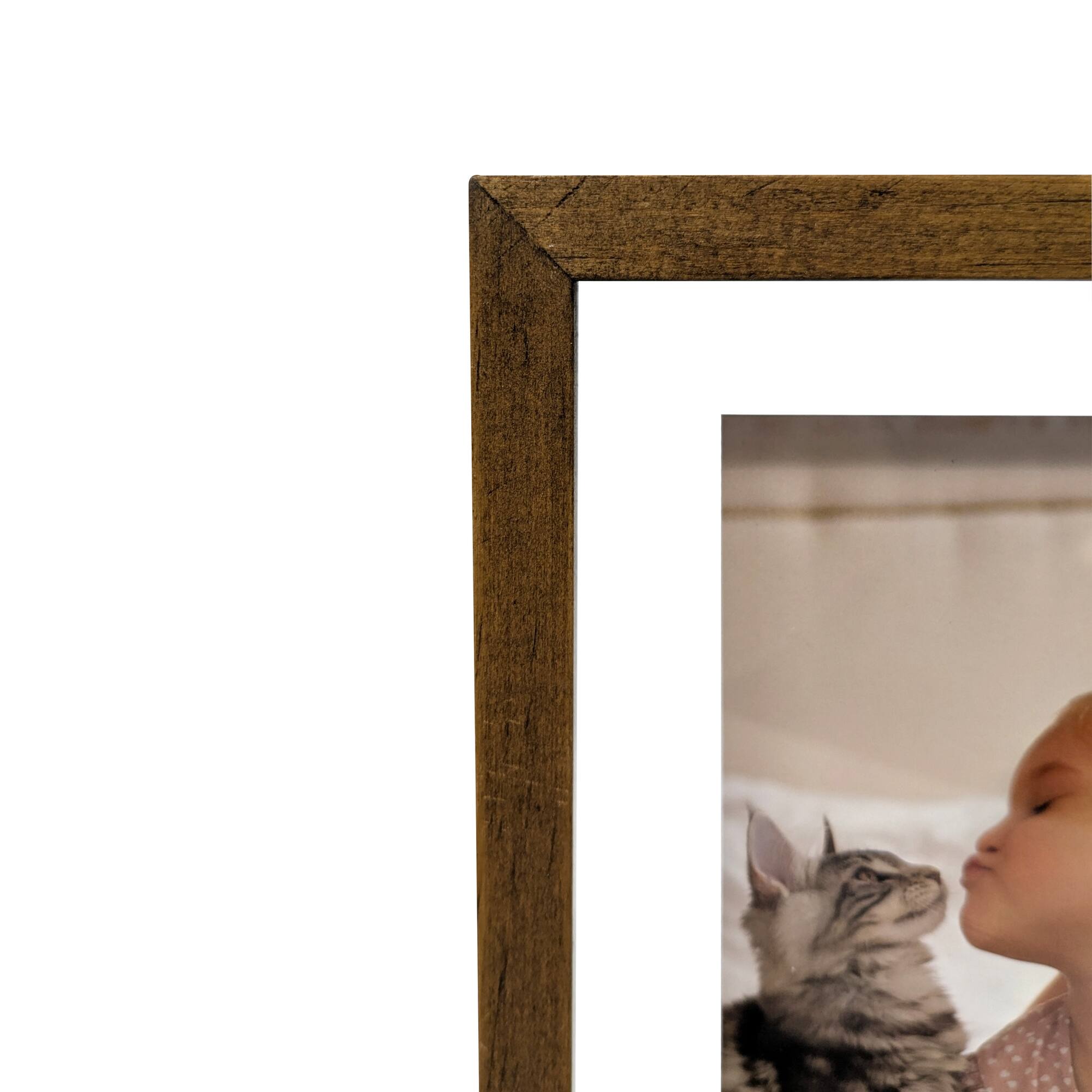 Expressions™ Brown Linear Wood Float Frame by Studio Décor